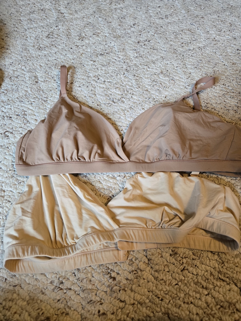 Nude Wireless Bralette - Soft Stretch Comfort Skims Triangle Top